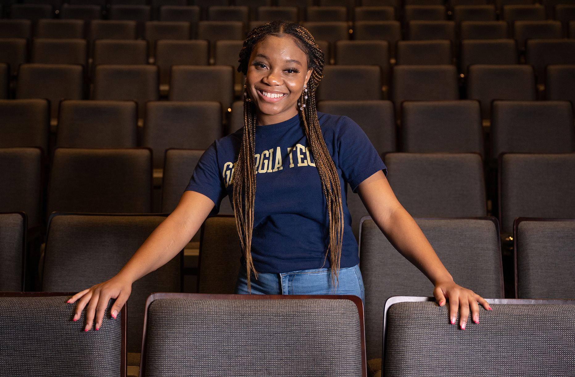 Lauren Hester at the Ferst Center for the Arts, where she performed in the Black History Month Talent Showcase.