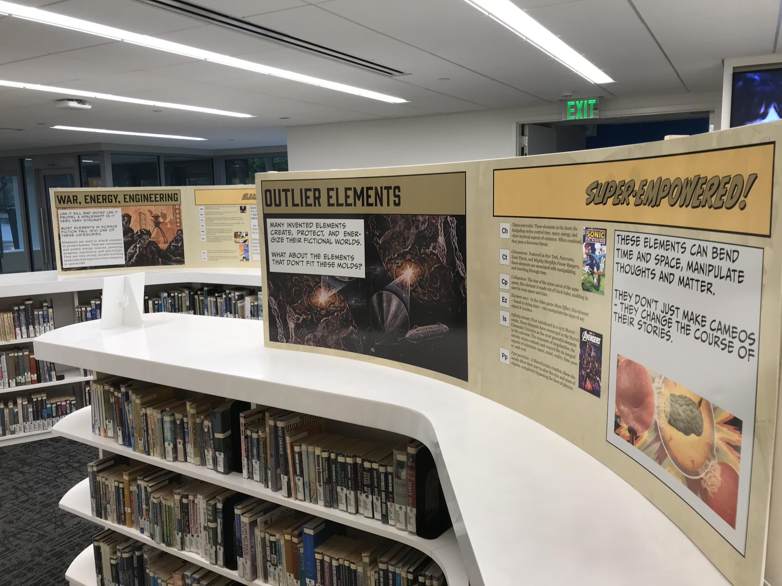 The School of Literature, Media, and Communcations has partnered with the College of Sciences and the Georgia Tech Library on an exhibit on the role of elements in science fiction. The exhibit is one of the final events in the College of Sciences' yearlong celebration of the 150th anniversary of the International Periodic Table of the Chemical Elements.