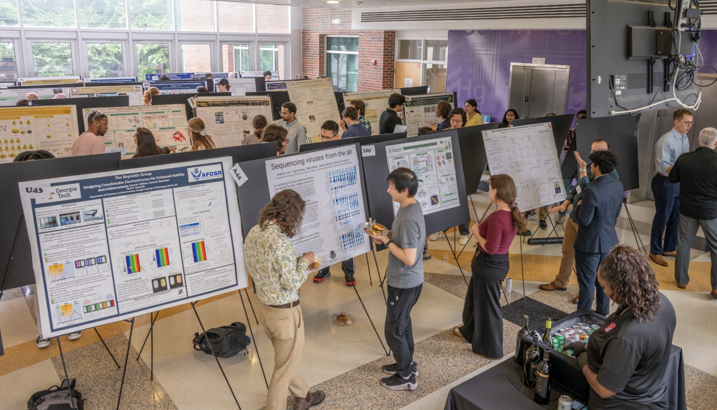 The poster session at the 2026 spring symposium.